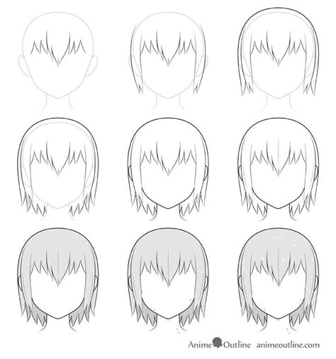 How To Draw Wet Anime Hair Step By Step Animeoutline Anime Hair