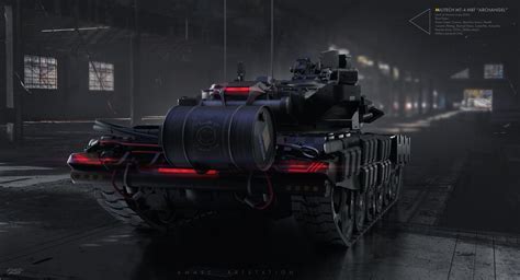 Artstation Cybertank Adrian Marc Future Tank Tanks Military
