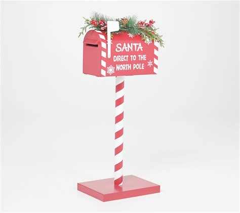 Santa Claus Letter Mailbox With Pine And Berry Accent By Valerie