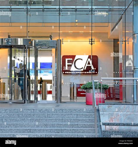 Financial Conduct Authority Fca London Offices Entrance To Canary Wharf