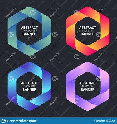 Abstract Modern Banner With Colorful Gradient Vector Illustration Stock