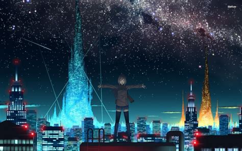 City Night Anime Wallpapers Wallpaper Cave