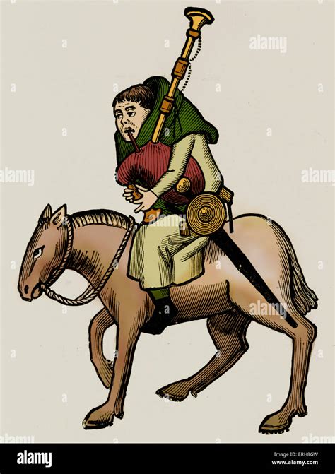 Geoffrey Chaucer S Canterbury Tales The Miller On Horseback
