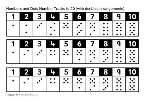 We are always using them for something. Numbers and Dots Number Tracks 1-20 (with doubles ...