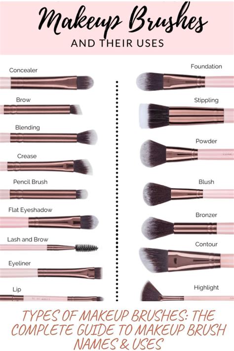 Types Of Makeup Brushes The Complete Guide To Makeup Brush Names