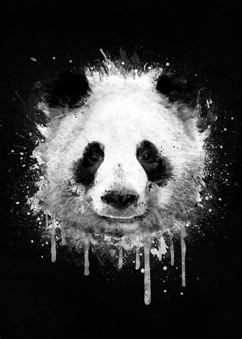 Cool Abstract Graffiti Watercolor Panda Panda Love Cute Panda