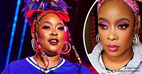 Da Brat Is Simply Gorgeous In Pink Eye Makeup Matching Bandanna And Red