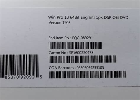 Win 10 Pro Product Key Coa Key Sticker Original Oem Key For Download