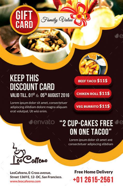 19 Appetizing Restaurant Lunch Coupon Templates PSD Ai Word