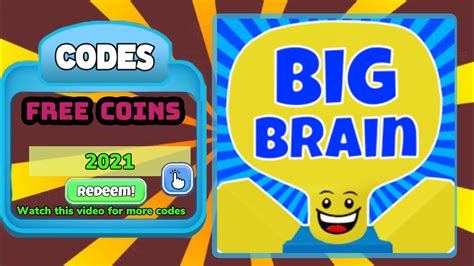 Roblox Big Brain Simulator Codes Latest Roblox Codes Get Free Coins