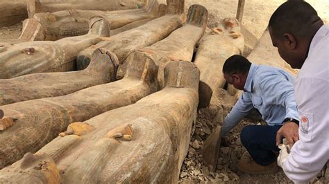 egypt archaeologists find 20 ancient coffins near luxor world news sky news