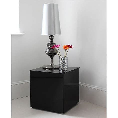 Black Glass Side Table By Out There Interiors