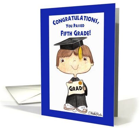 Little 5th Grade Graduate Boy Card Congratulations Graduate Kids