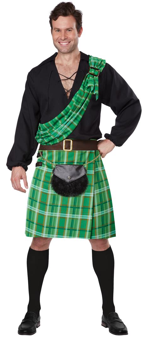 Scotsman Kilts Man Fancy Dress Mens Scottish National Dress Adult
