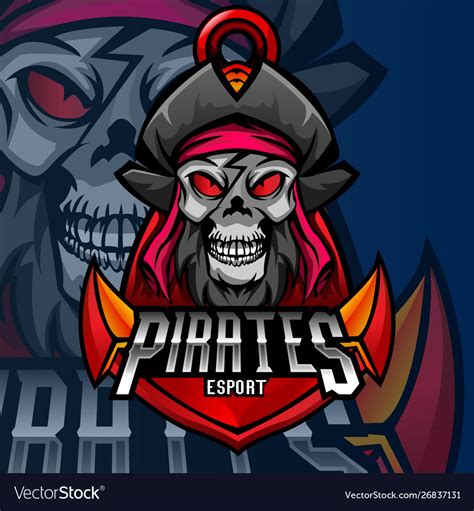 Pirates Mascot Gaming Logo Design Royalty Free Vector Image