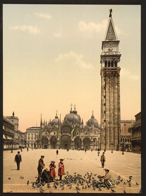 St Marks Place With Campanile Venice Italy Library Of Congress