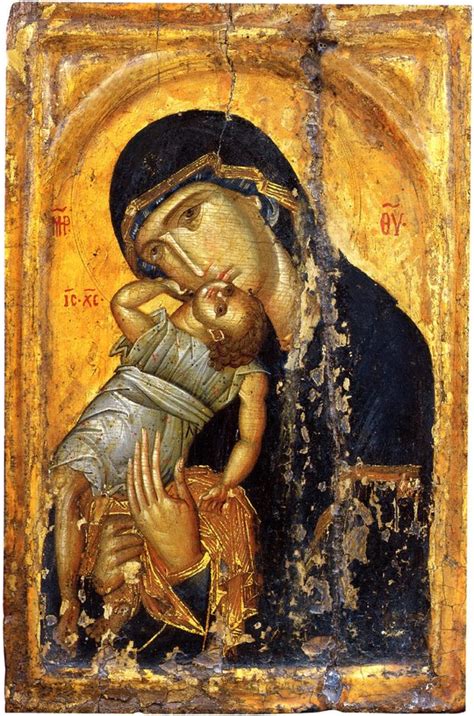 Fine Art Print Of A Byzantine Icon The Virgin Pelagonitissa C 15th Century Fine Art Print