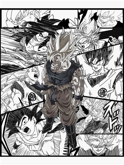 Explore awesome anime ink designs and inspiration in color and black and gray. "Goku Manga black and white version Dragon ball super z ...
