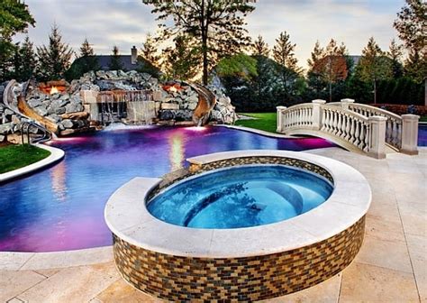 20 Backyard Swimming Pool Ideas With Water Slides