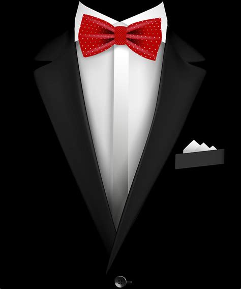 Tuxedo Design With Red Bowtie For Weddings And Special Occasions