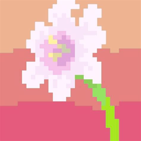 Pixelart Of A Tropical Flower 32x32 🌺🌸 Pixel Art Starving Artist