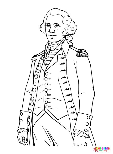 Entrelosmedanos George Washington Coloring Pages