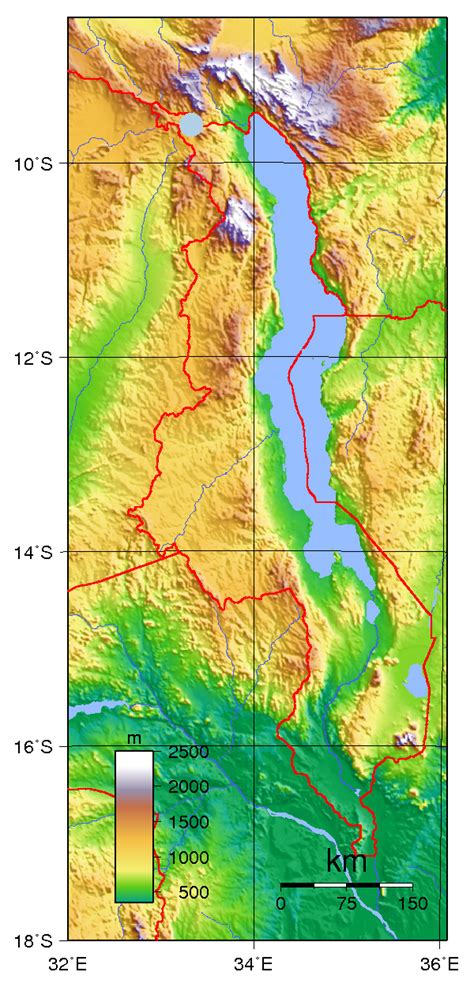 Physical Map Of Malawi Malawi Physical Map Maps Of All