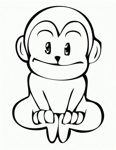 Cute Monkeys Coloring Pages Monkey Coloring Pages Cartoon Coloring