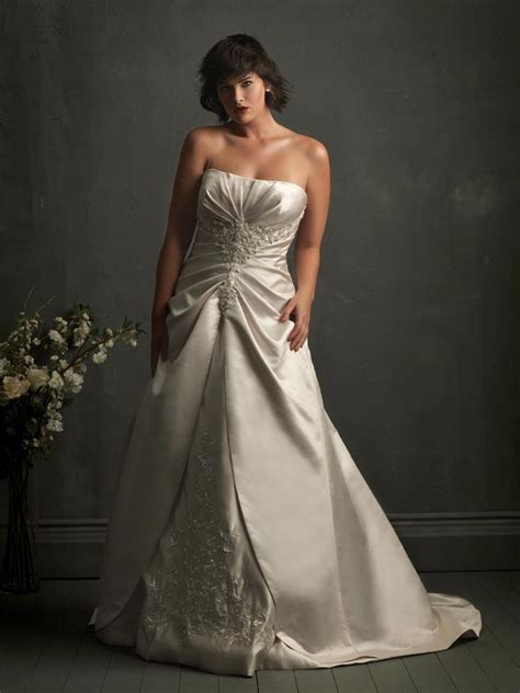 Strapless Applique Unique Plus Size Wedding Dresses Prlog