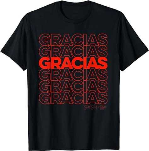 Gracias Thank You Bag Design T Shirt Uk Clothing