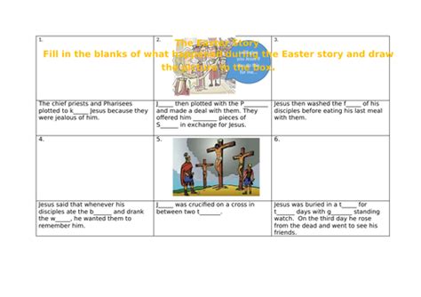 Easter Story Comic Strip Teaching Resources