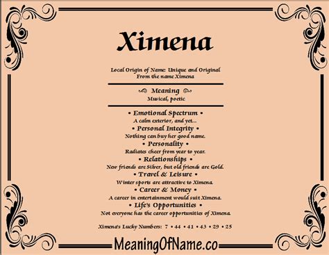 Ximena Meaning Of Name