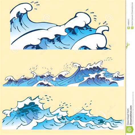 Cartoon Simple Ocean Waves Resenhas De Livros