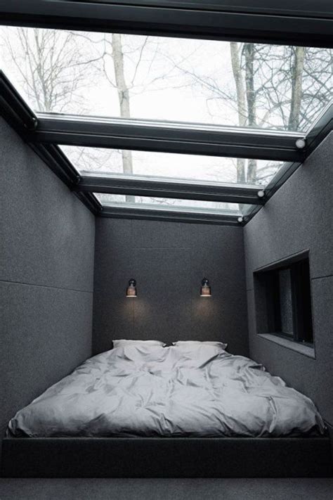 The corner skylight of this bedroom contributes to the already bright and airy ambiance and enhance the overall appearance of. modern bedroom on Tumblr
