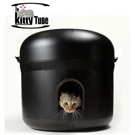 Most cat houses are equipped with an escape door in case. The Kitty Tube, Fully Insulated, Outdoor Cat House with ...