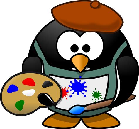 Clipart Painter Penguin Clip Art Library