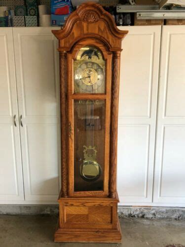 westwood oak grandfather clock  beautiful condition ebay