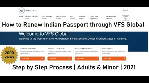 Indian Passport Renewalre Issuance From Usa Through Vfs Global 2021