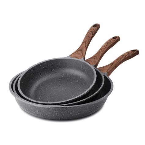 Sensarte 3 Pieces Fry Pan Set Nonstick Frying Pan Sets Kitchen Cookware