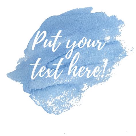 Blue Watercolor Background With Text Template Vector Free Download