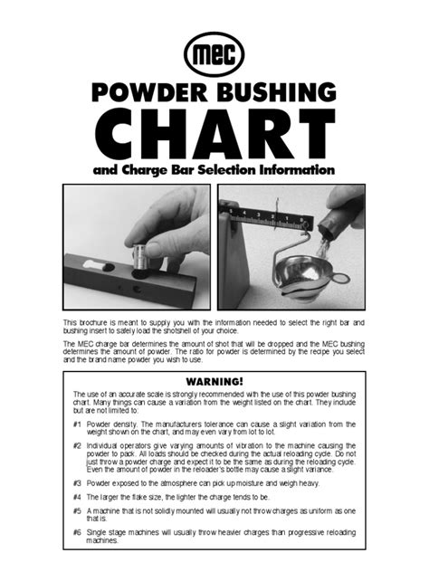Powder Bushing Chart Firearms Projectile Weapons