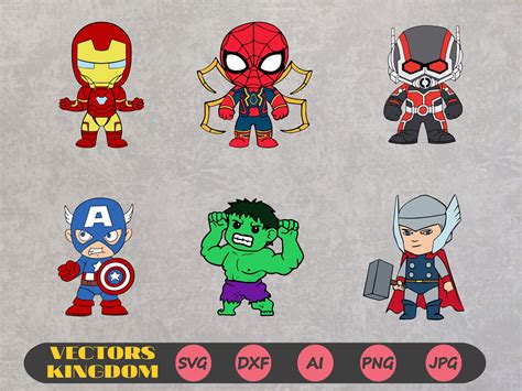 Baby Avengers svg Avengers svg Superhéroes svg Marvel svg Marvel