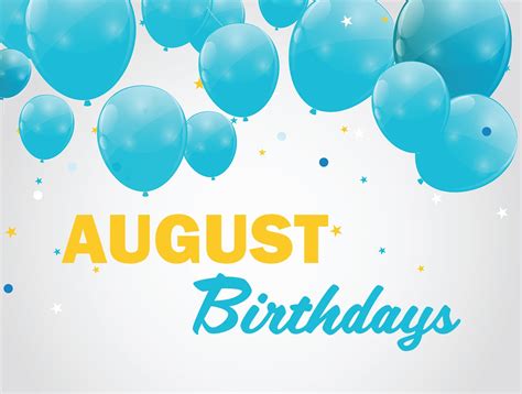 August Birthday Clip Art Images