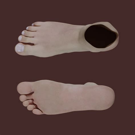 3d Model Woman Foot Vr Ar Low Poly Cgtrader