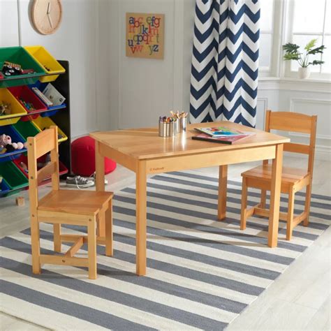 Looking for armchairs with a fancy style to dress up your living room? Kids 3 Piece Wood Table & Chair Set in 2020 | Table and ...