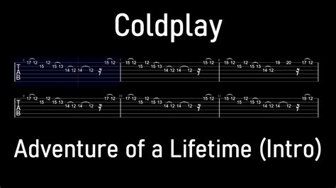 Coldplay Adventure Of A Lifetime Intro Guitar Tabs Youtube