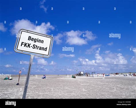 Sign Ende Fkk Strand End Of Nude Beach St Peter Ording Schleswig My