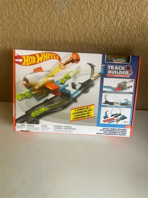 Hot Wheels Track Builder System Nail The Rocket Launch Set Playset W Vehicle 1499 Picclick