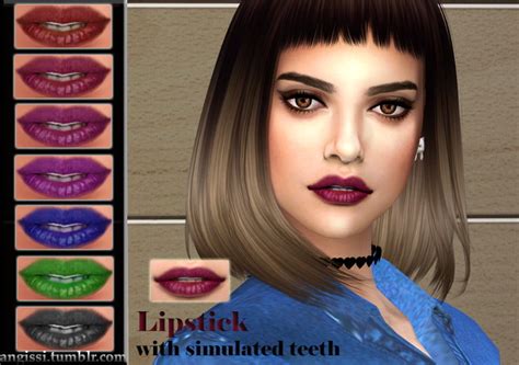 Lipstick With Teeth At Angissi Sims 4 Updates