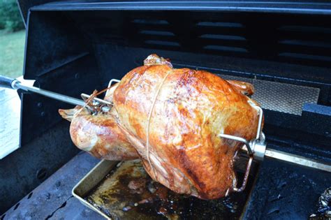 How To Grill Whole Turkey On A Bbq Spit Rotisserie Christmas In July Video The How To Cook